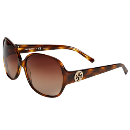 Tory Burch 'Disco Logo' Rounded Sunglasses