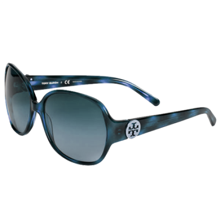 Tory Burch 'Disco Logo' Rounded Sunglasses